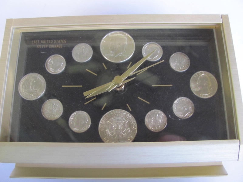 Numismatic Last Silver Coinage Clock 1964