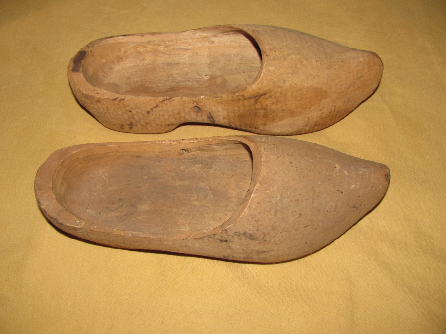 old wooden clogs
