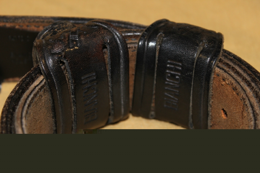 Bianchi Black BasketWeave Police Belt Quality 13391695