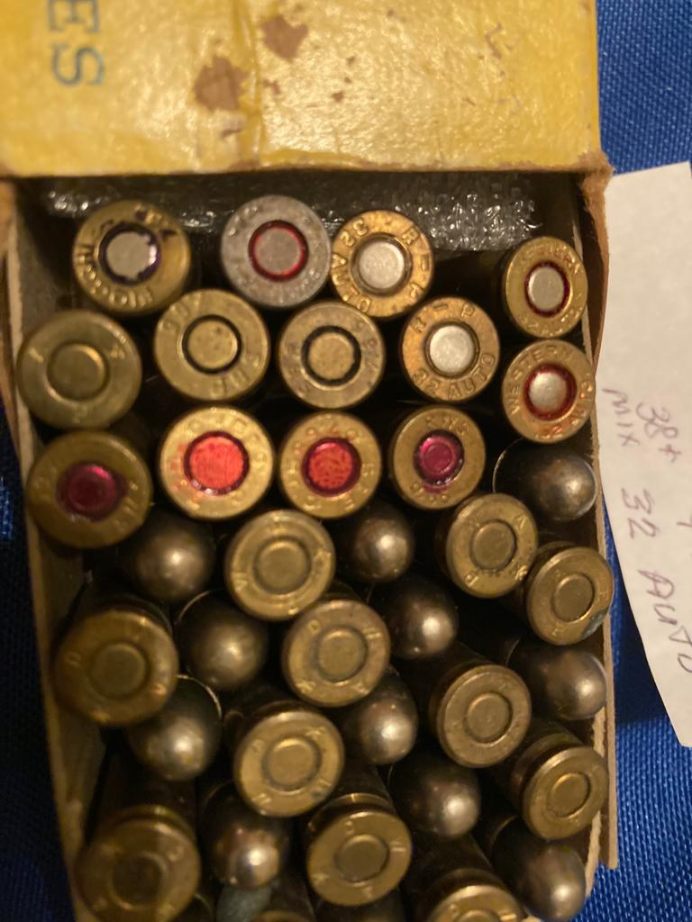 Partial Box 32 Auto Or 7.65mm Pistol Ammo .32 Auto (7.65 Browning) For ...