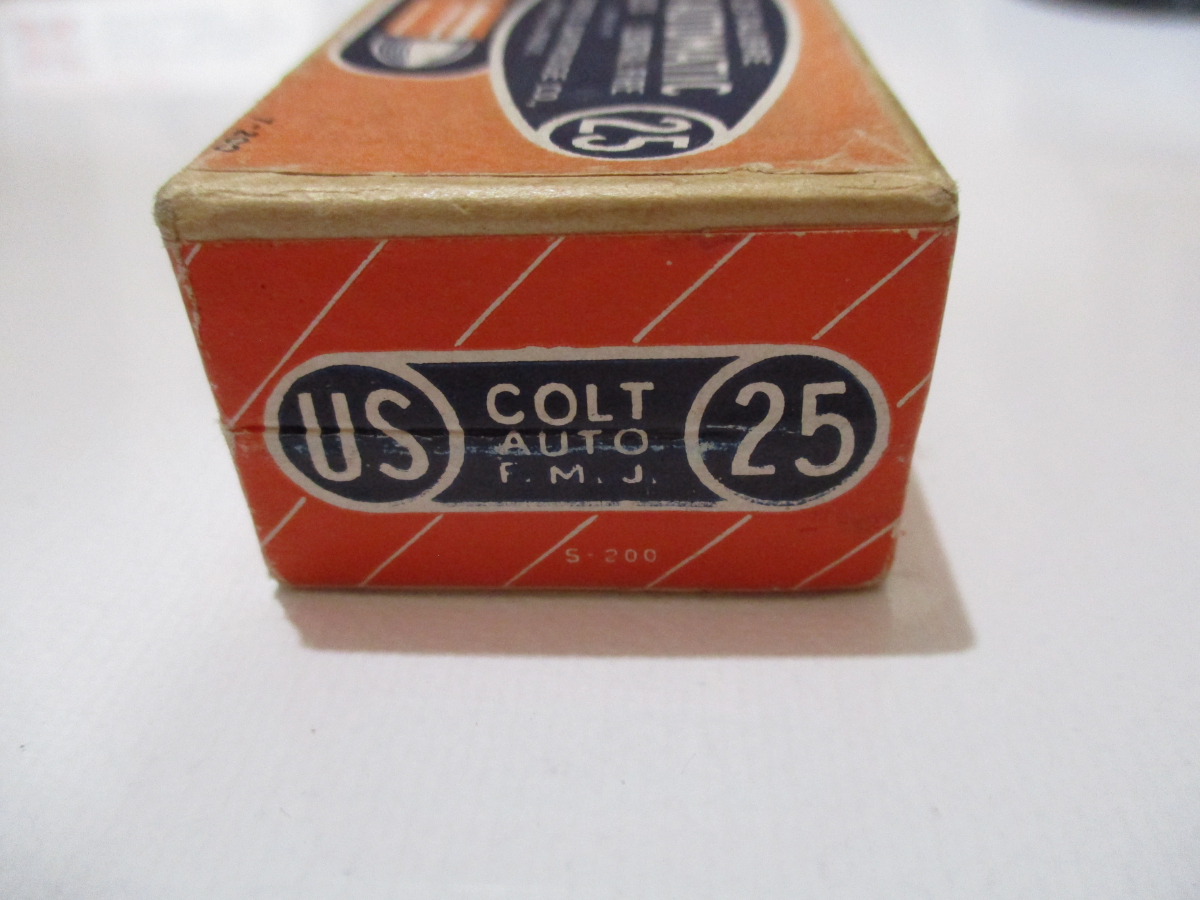 UNITED STATES CTG. Co. FULL SEALED BOX of 50 -U. S. CTG. Co. .25 ACP ...