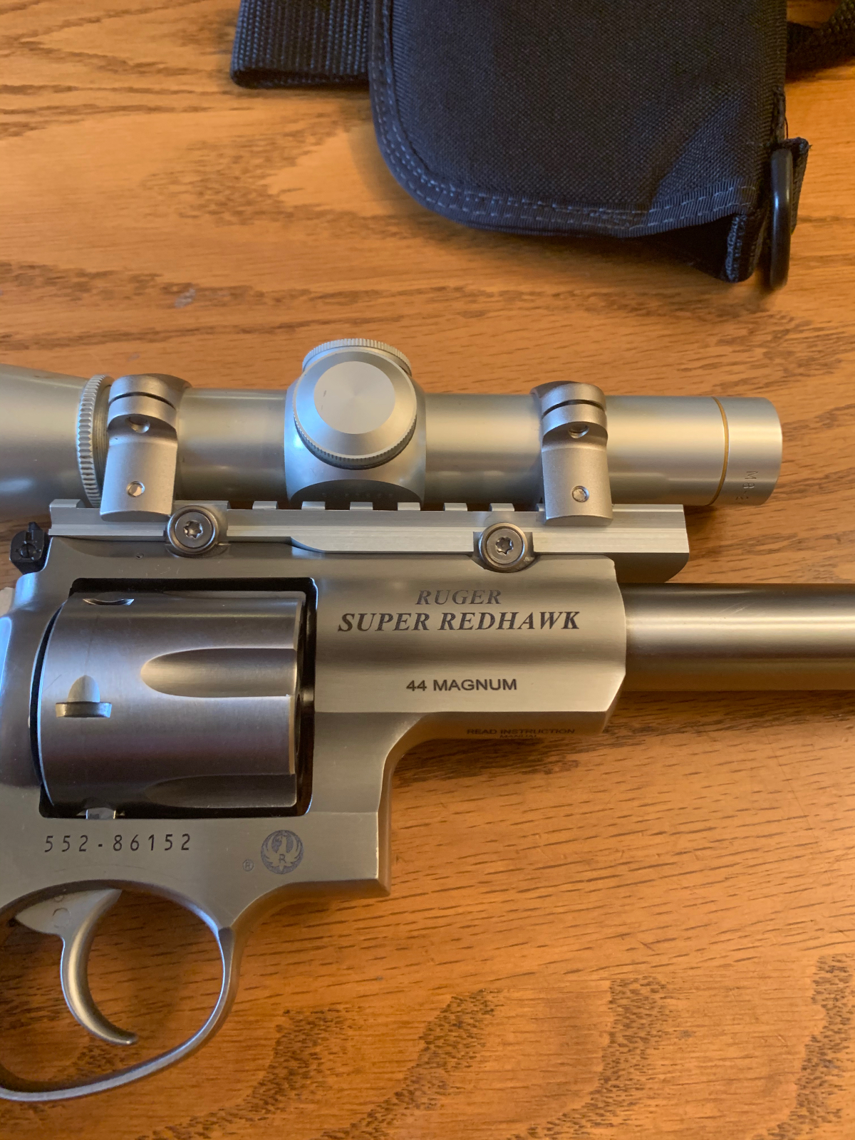 Ruger Super Redhawk 9.5 Inch Barrel With Leupold Scope And Holster .44 ...