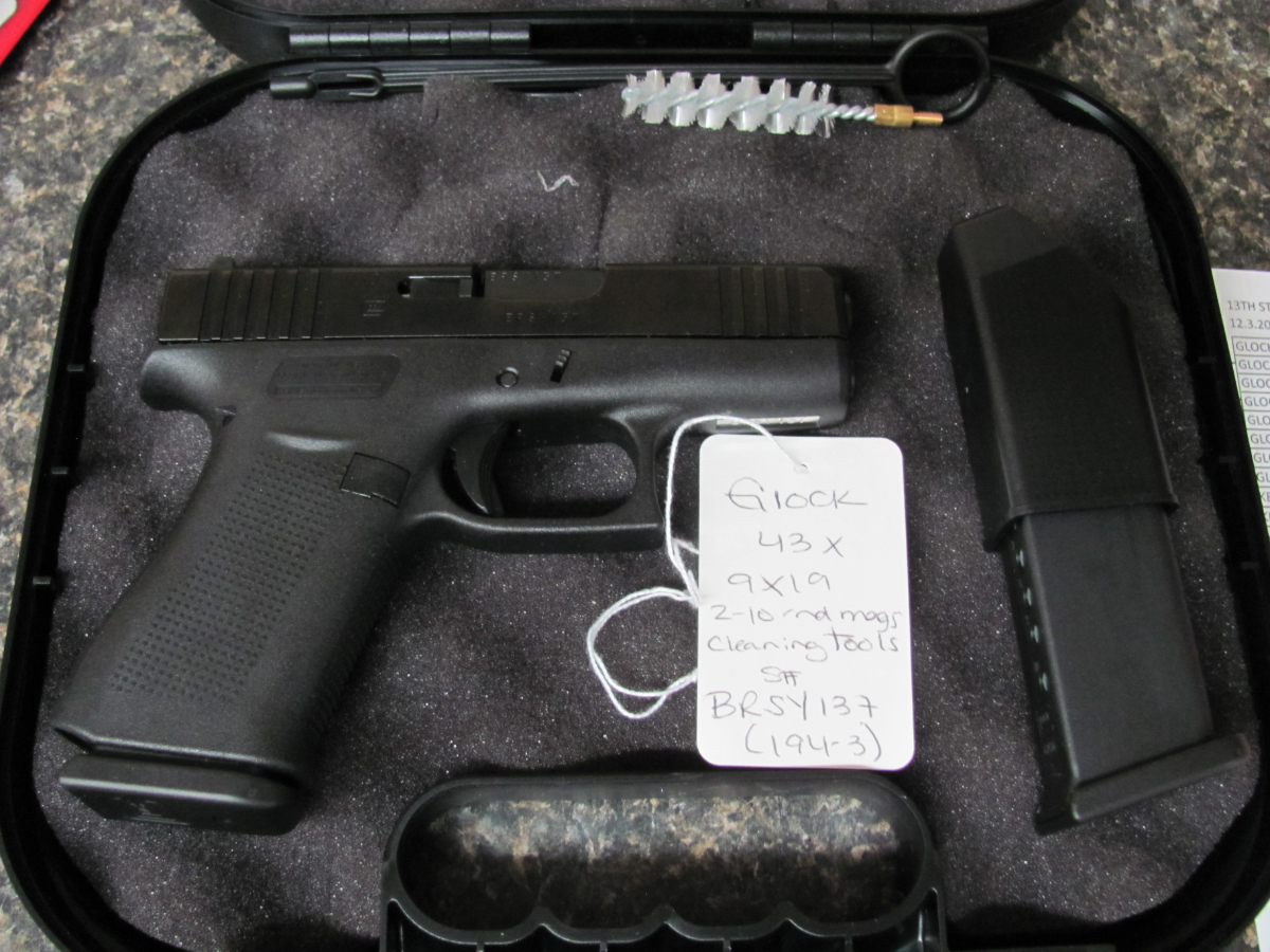 Glock 43x Austria, 9x19 New In Box 9mm Luger For Sale at