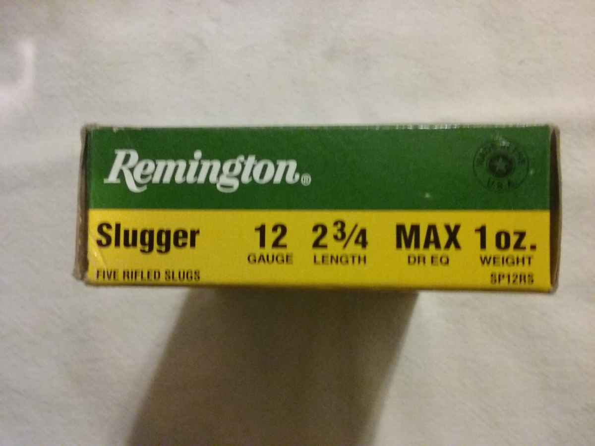 Remington Sluggers, 20 Rounds Of 12 Gauge 1 Oz 1600`/S Max Load 12 Ga ...