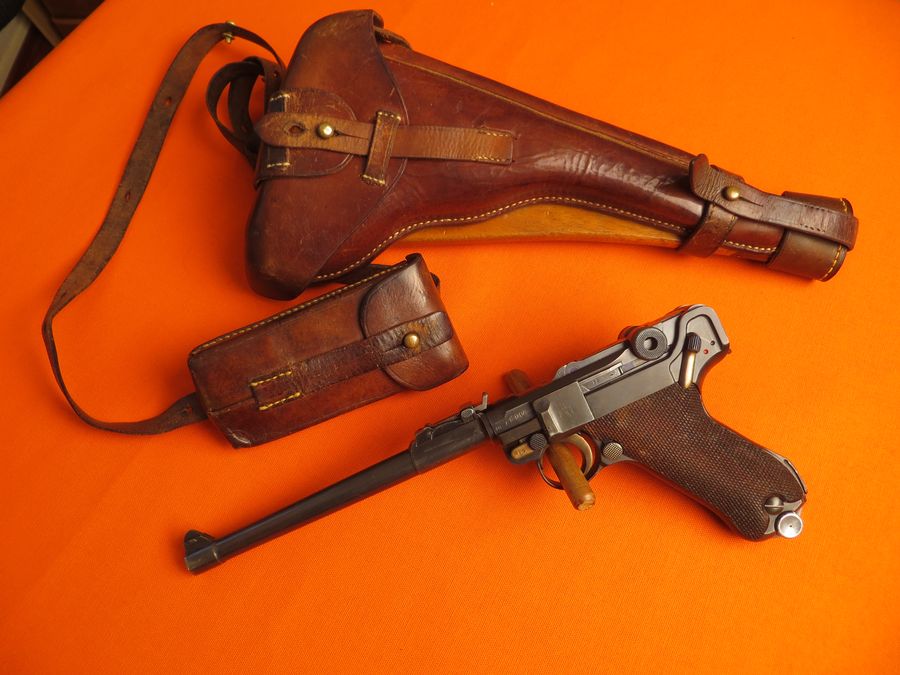Persian - Persian Artillery Luger with Holster Board, rare. - Picture 1