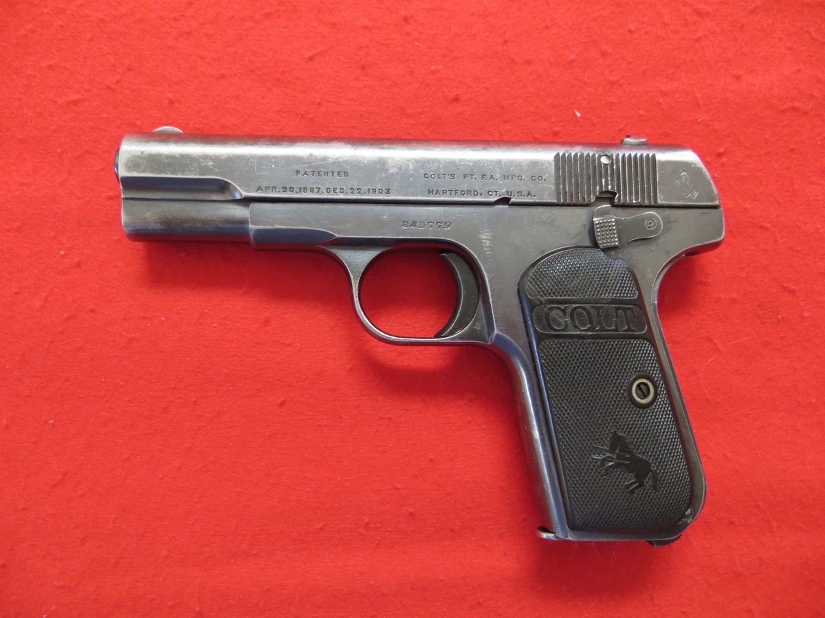  - Colt model 1903 hammerless Pocket auto - Picture 1