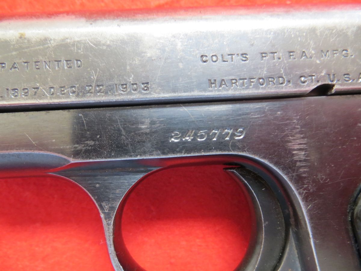  - Colt model 1903 hammerless Pocket auto - Picture 4