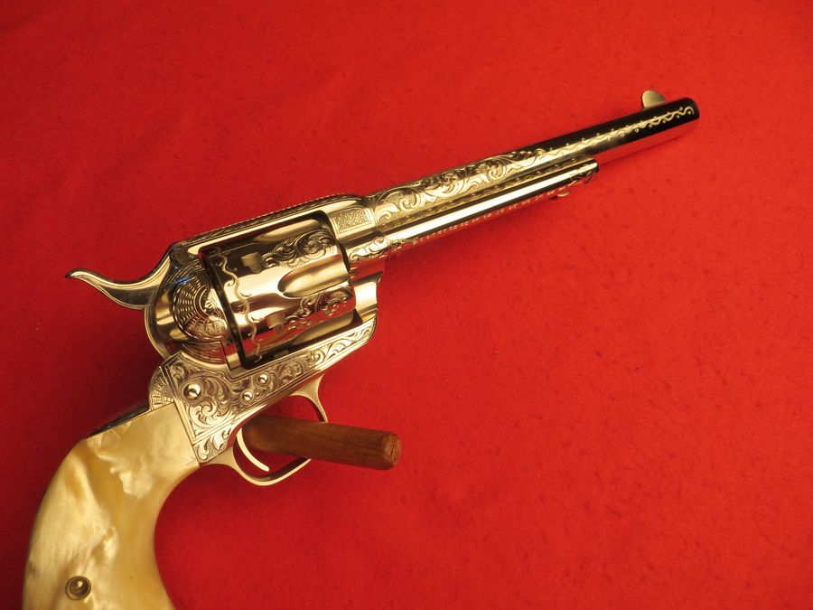 Colt SAA Factory Engraved, Turnbull Refurb. to new .44-40 Win. - Picture 6