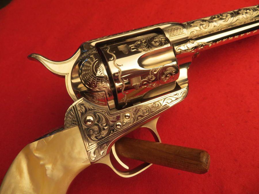 Colt SAA Factory Engraved, Turnbull Refurb. to new .44-40 Win. - Picture 7