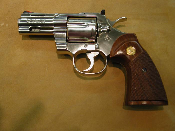 Colt Python 3” nickel NIB, RARE W/Colt Ltr.