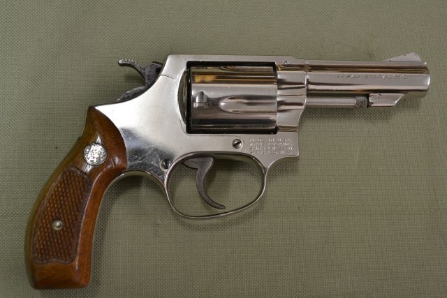 Smith & Wesson Model 36-1 Nickel 38 For Sale at GunAuction.com - 15557350