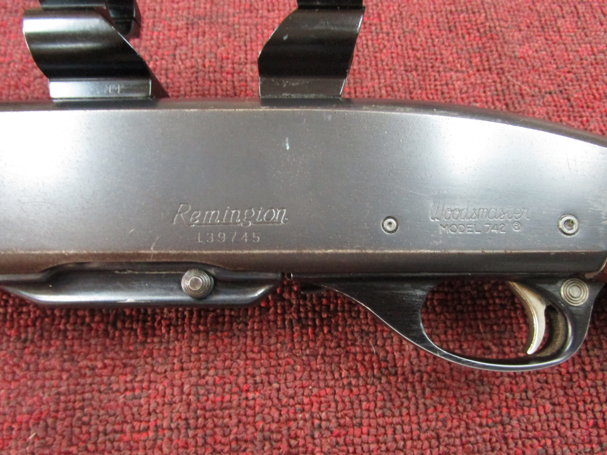 Remington 742 Carbine 18.5in Barrel See Thru Scope Mounts Checkered