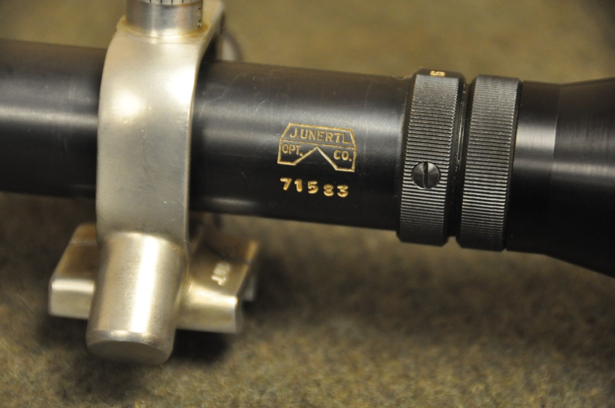 J unertl 15x target scope w adjustable rings and scope caps serial