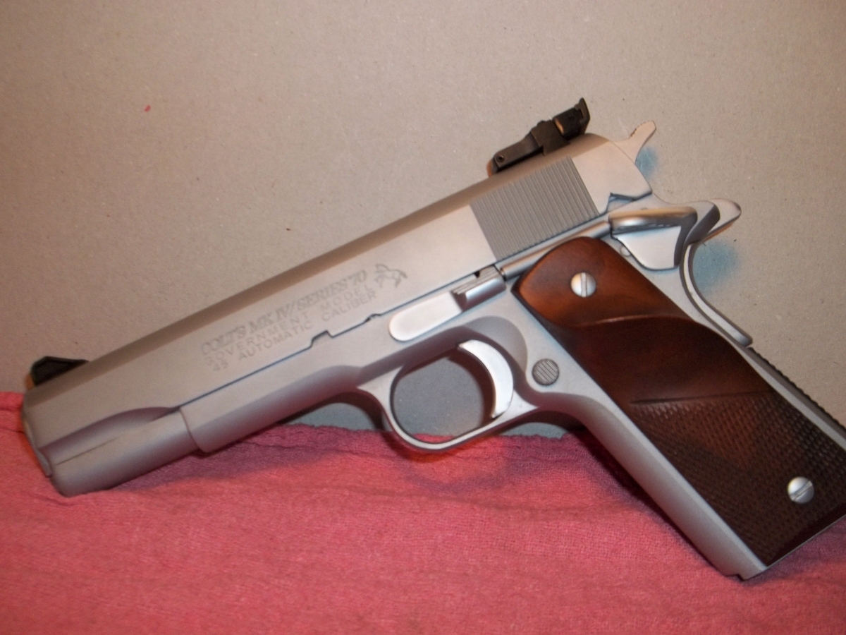 Colt Mkiv Series 70 Government Stain- Chrome .45 Acp For Sale at ...