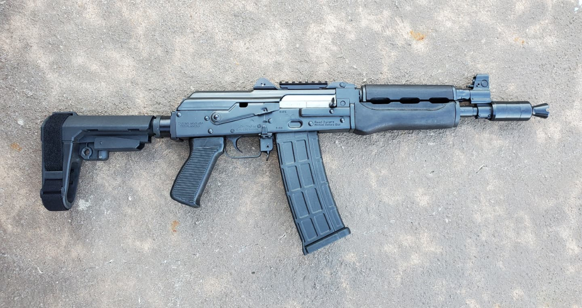 Zastava Arms Zpap85 Ak 5.56x45 With Sb Brace Free Shipping 5.56mm Nato ...