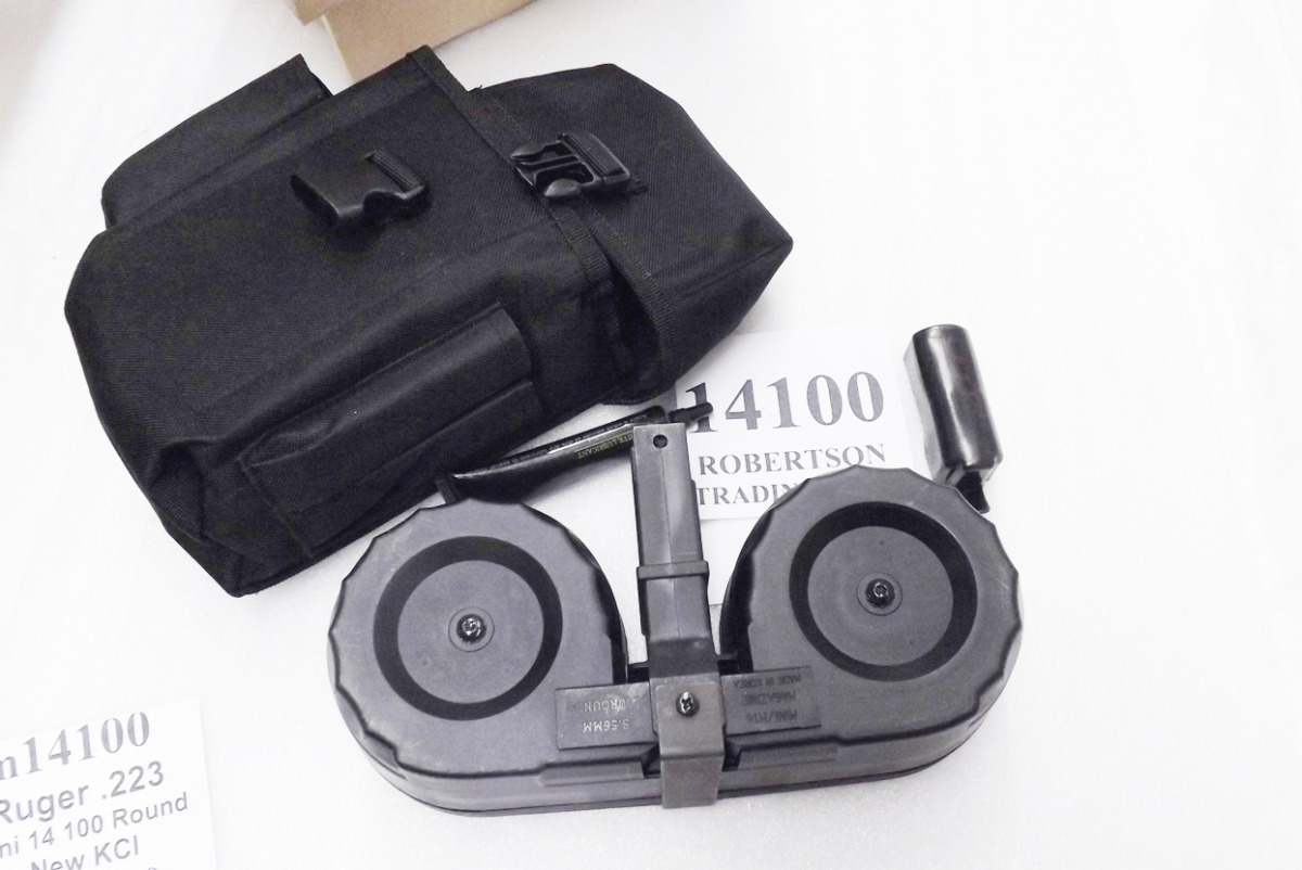 Ruger Mini 14 Drum 100 Round .223 C Beta Type Double Drum Magazine Kci Korea Black Poly Nib With