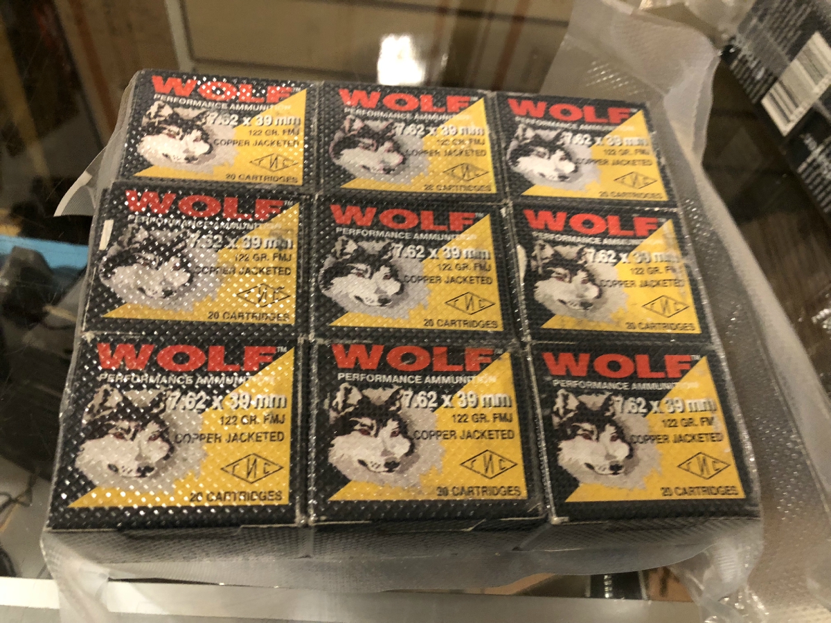 180 rounds wolf 7 62x39 122 gr fmj ammo new in boxes 7 62x39 for sale