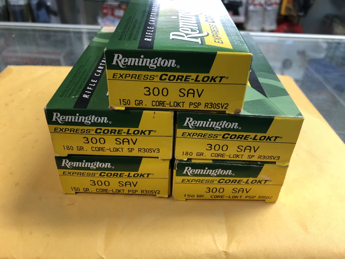 100 ROUNDS Rem Ammo R30SV2 CoreLokt 300 Savage Pointed Soft Point 150
