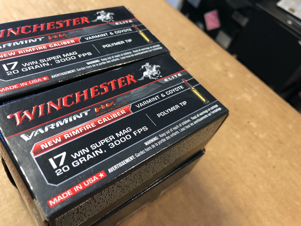 200 Rounds Winchester Ammo Varmint 17 Winchester Super Magnum (Wsm) New ...