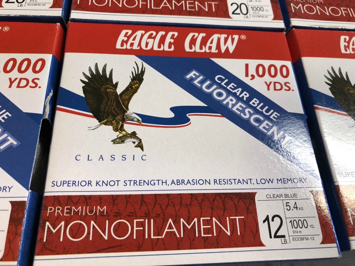 Eagle Claw Premium Monofilament Clear Blue Fluorescent 1000 YD 14 LB 