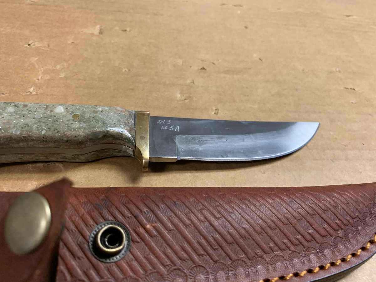 Quality Locally Made In Michigan Usa Fixed Blade Knife With Leather