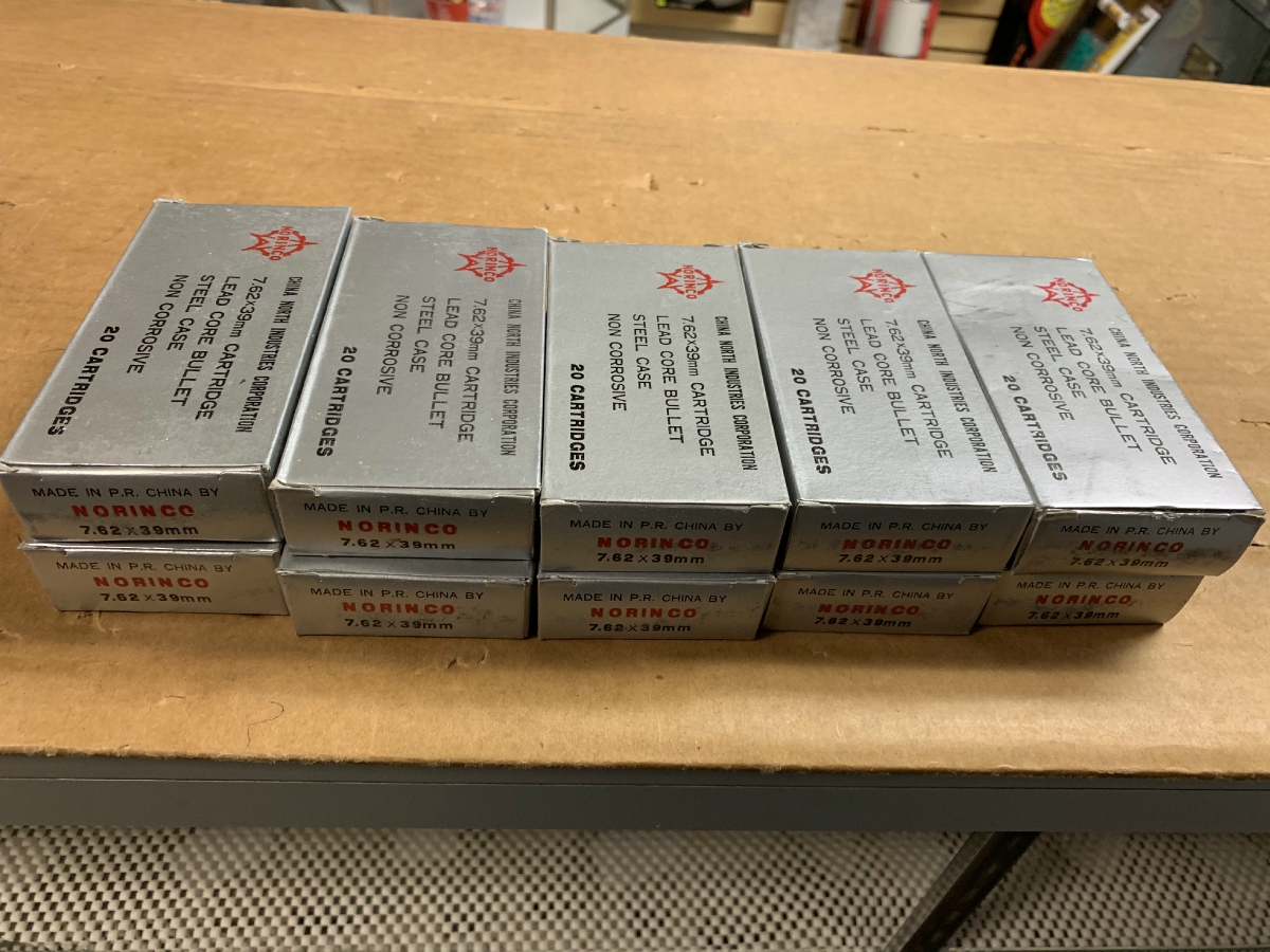 200 rounds chinese norinco surplus 7 62x39 ammunition new 7 62x39 for