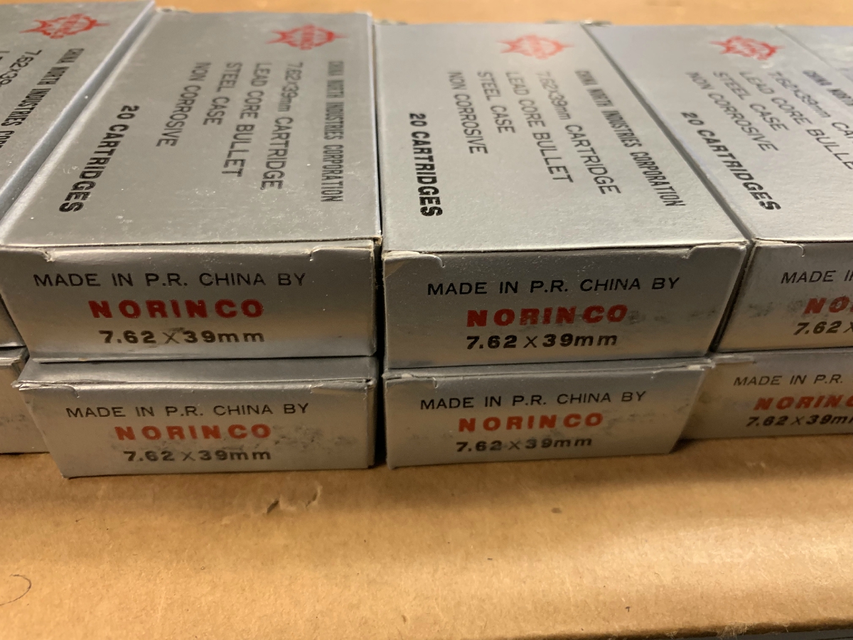 200 Rounds Chinese Norinco Surplus, 7.62x39 Ammunition New 7.62x39 For ...