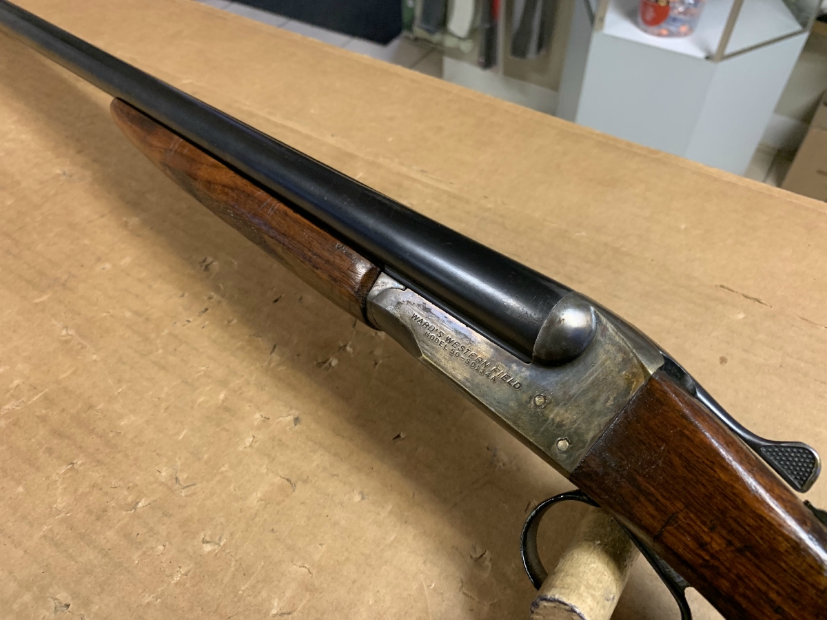 Western Field - WARDS MODEL 50 SIDE BY SIDE DOUBLE BARREL SHOTGUN 30 INCH BARRELS - Picture 6