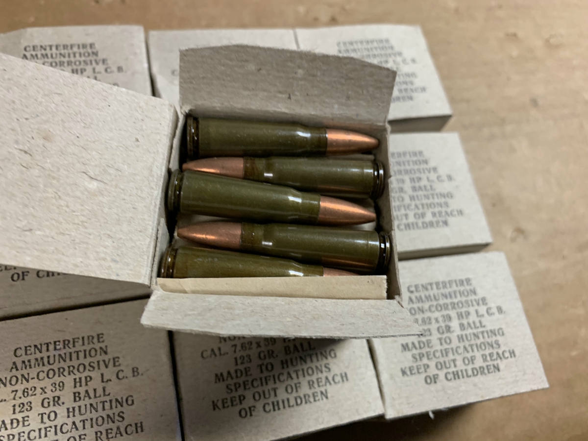 200 rounds russian 7 62x39 123 gr hunting hollow point ammunition new 7