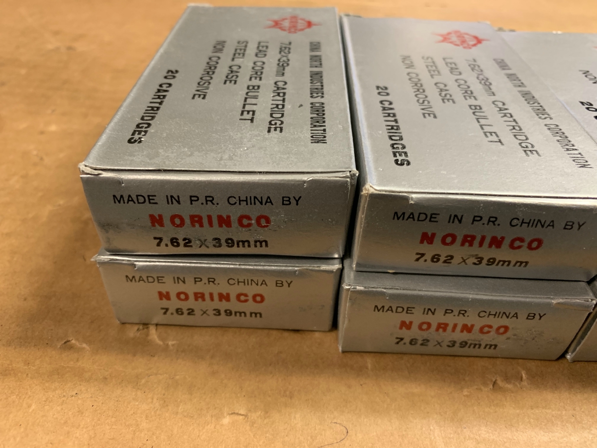 200 rounds chinese norinco surplus 7 62x39 ammunition new 7 62x39 for