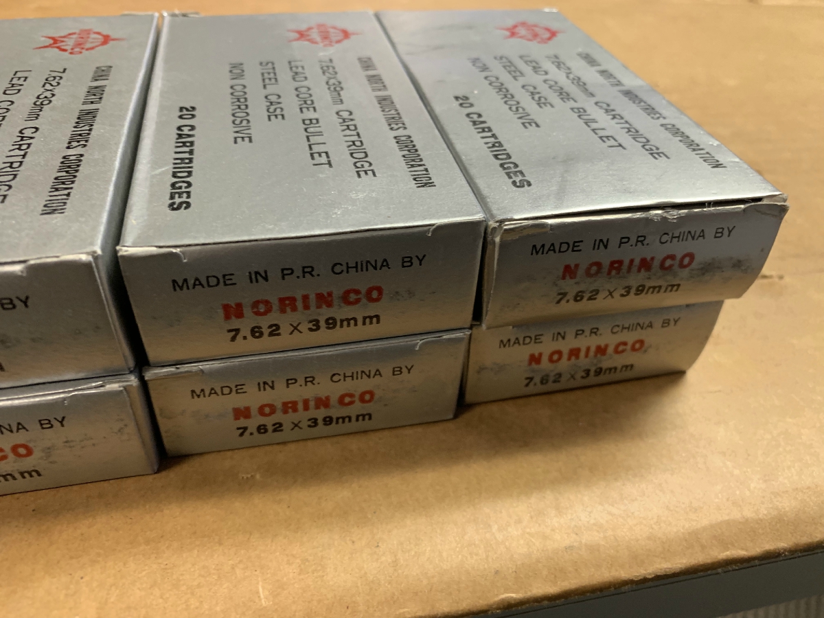200 rounds chinese norinco surplus 7 62x39 ammunition new 7 62x39 for