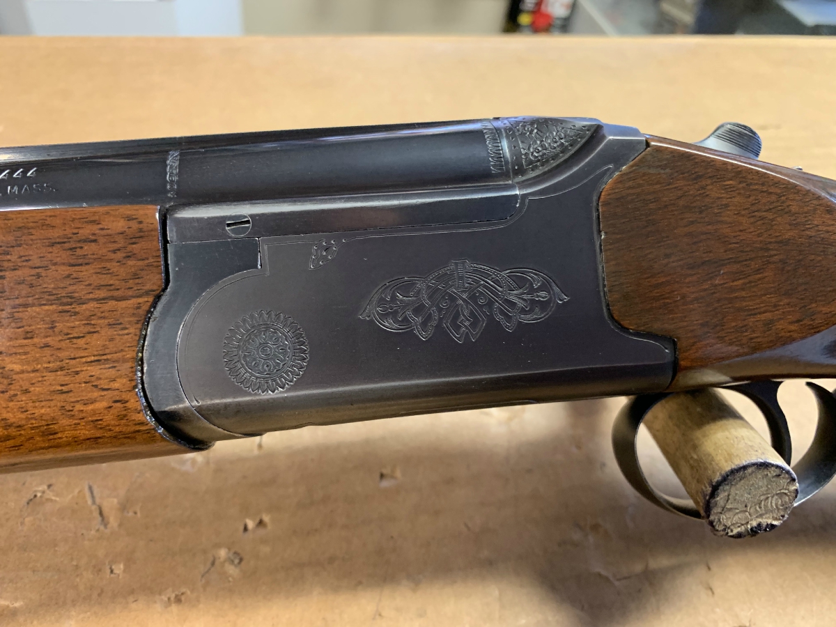 Stevens Arms Model 444 Over/Under Shotgun 28 Inch Barrels Vent Rib Wood ...