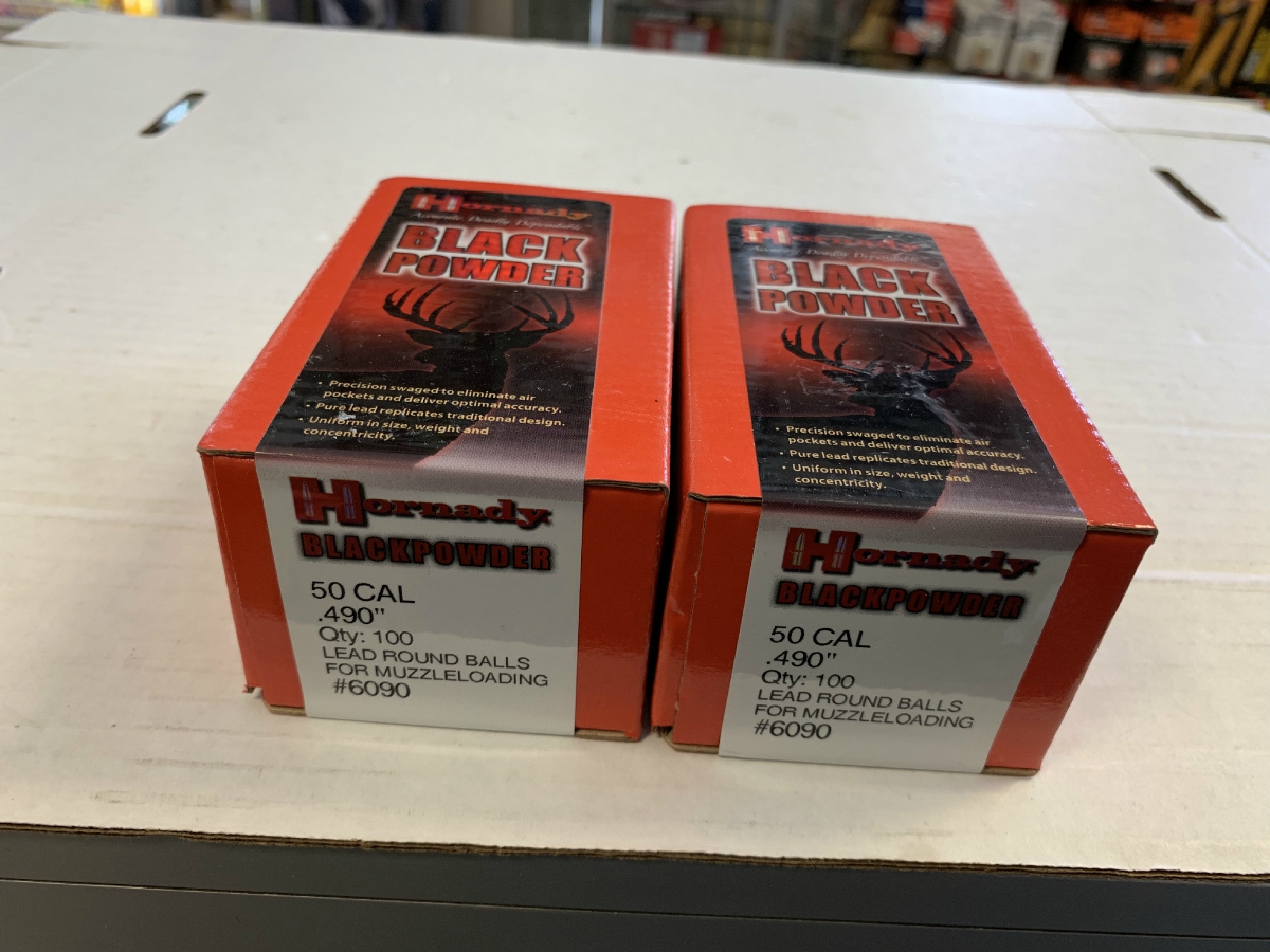 200 Rounds Hornady 6090 Lead Balls 50 Black Powder Lead Balls 177 Gr ...