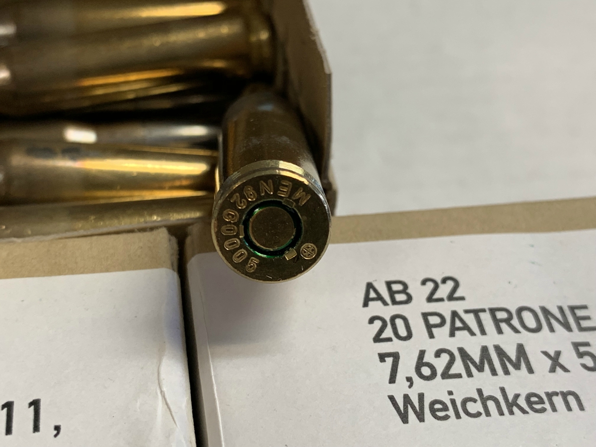 100 rounds 7 62x51 147 grain brass german men ammo new in 5 boxes of 20