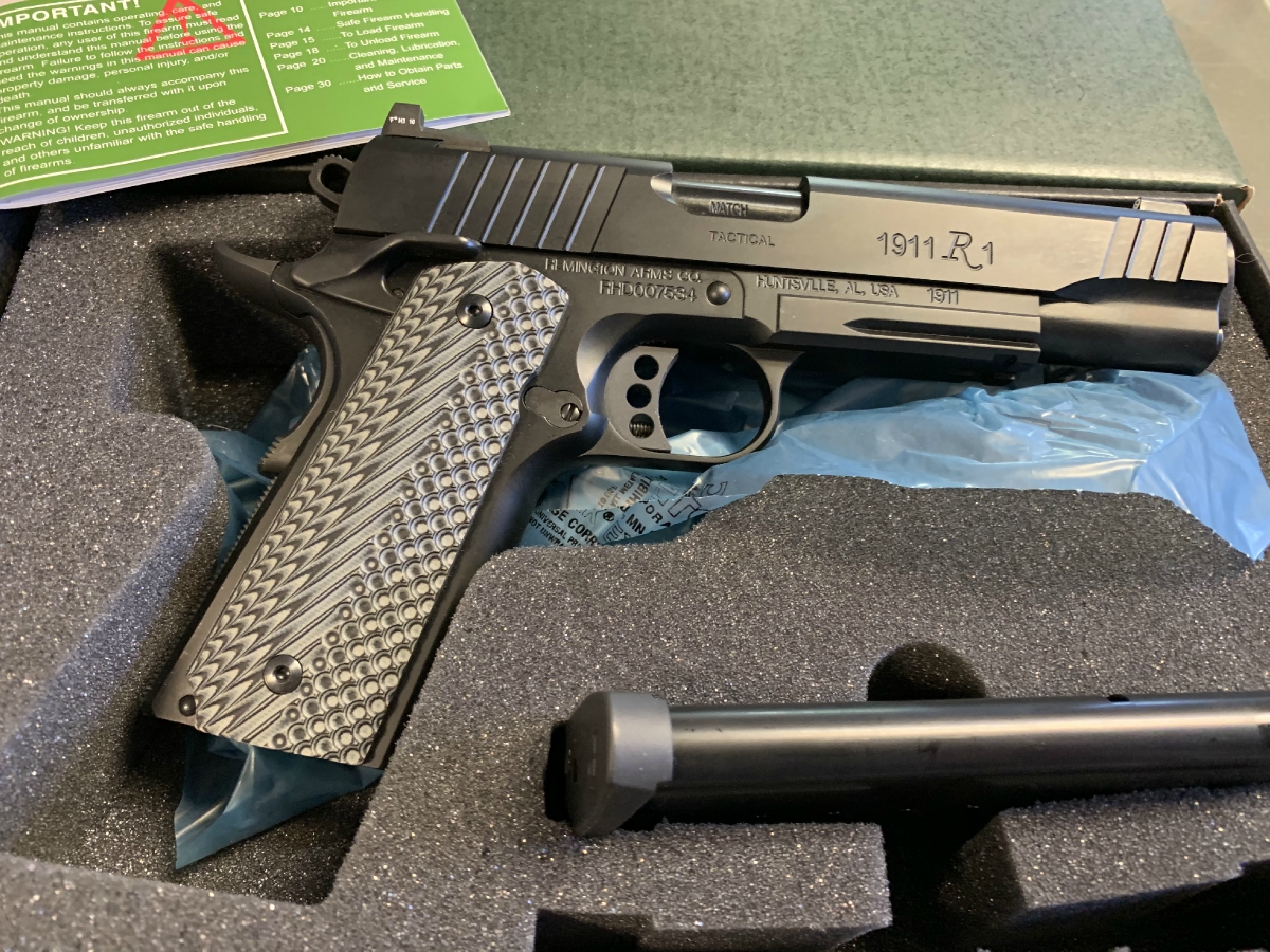 REMINGTON - 1911 R1 TACTICAL Single 5 Inch Match Barrel Trijicon Night ...