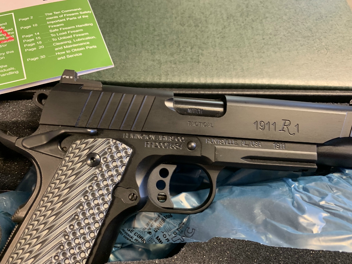 REMINGTON - 1911 R1 TACTICAL Single 5 Inch Match Barrel Trijicon Night ...