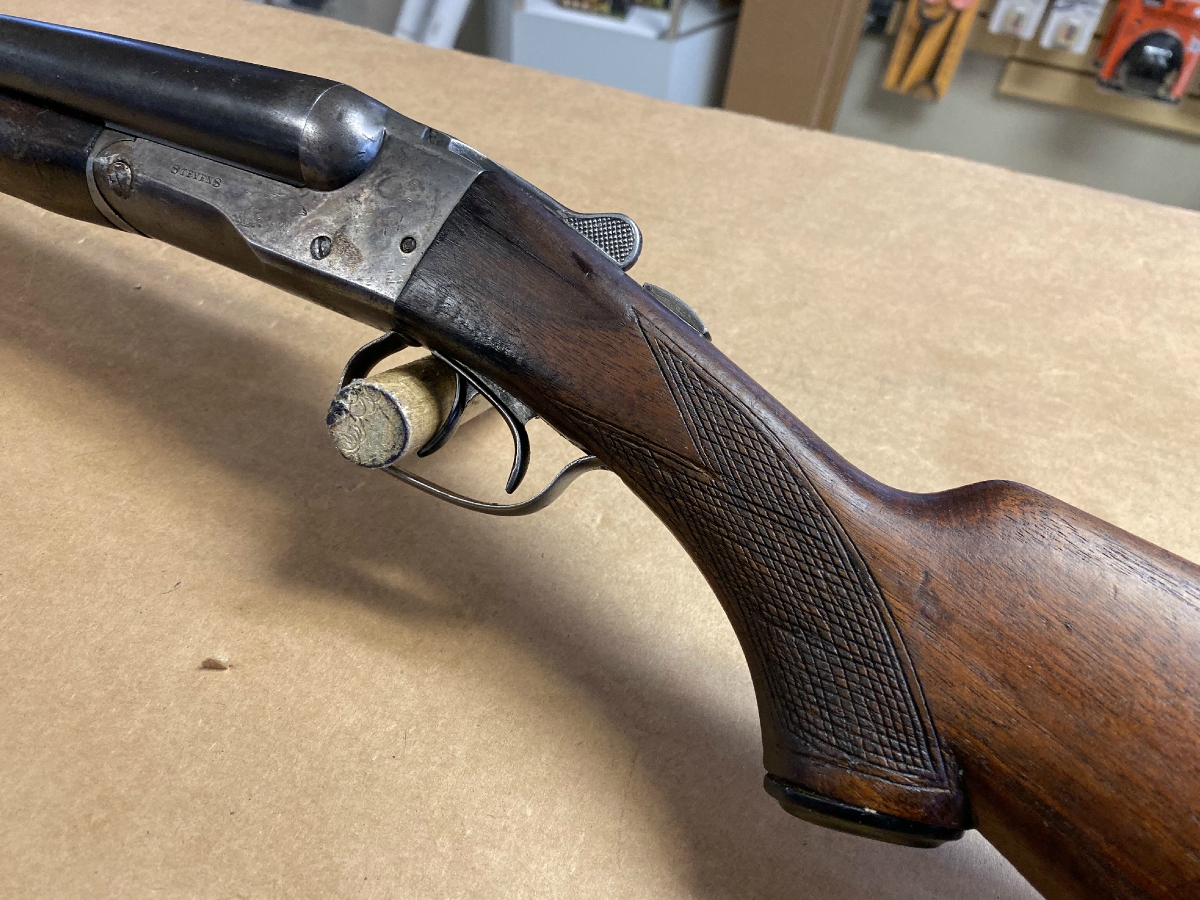 STEVENS - MODEL 330 SIDE BY SIDE SHOTGUN 30 INCH BARRELS WOOD STOCK ...