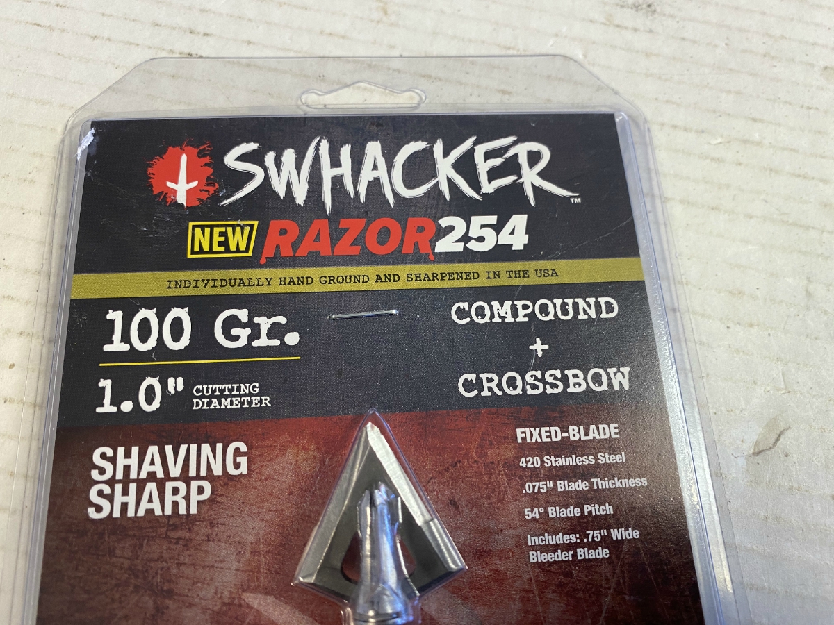 Swhacker New Razor 254 100 Gr Crossbow/Compound Broadheads New For Sale ...