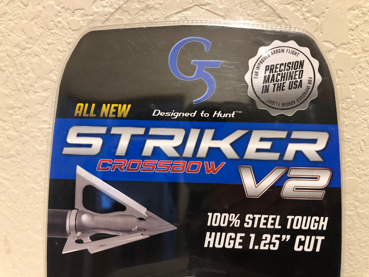 G5 Outdoors G5 Broadhead Striker V2 Xbow 3Blade 100gr 1 1/8" Cut 3pk