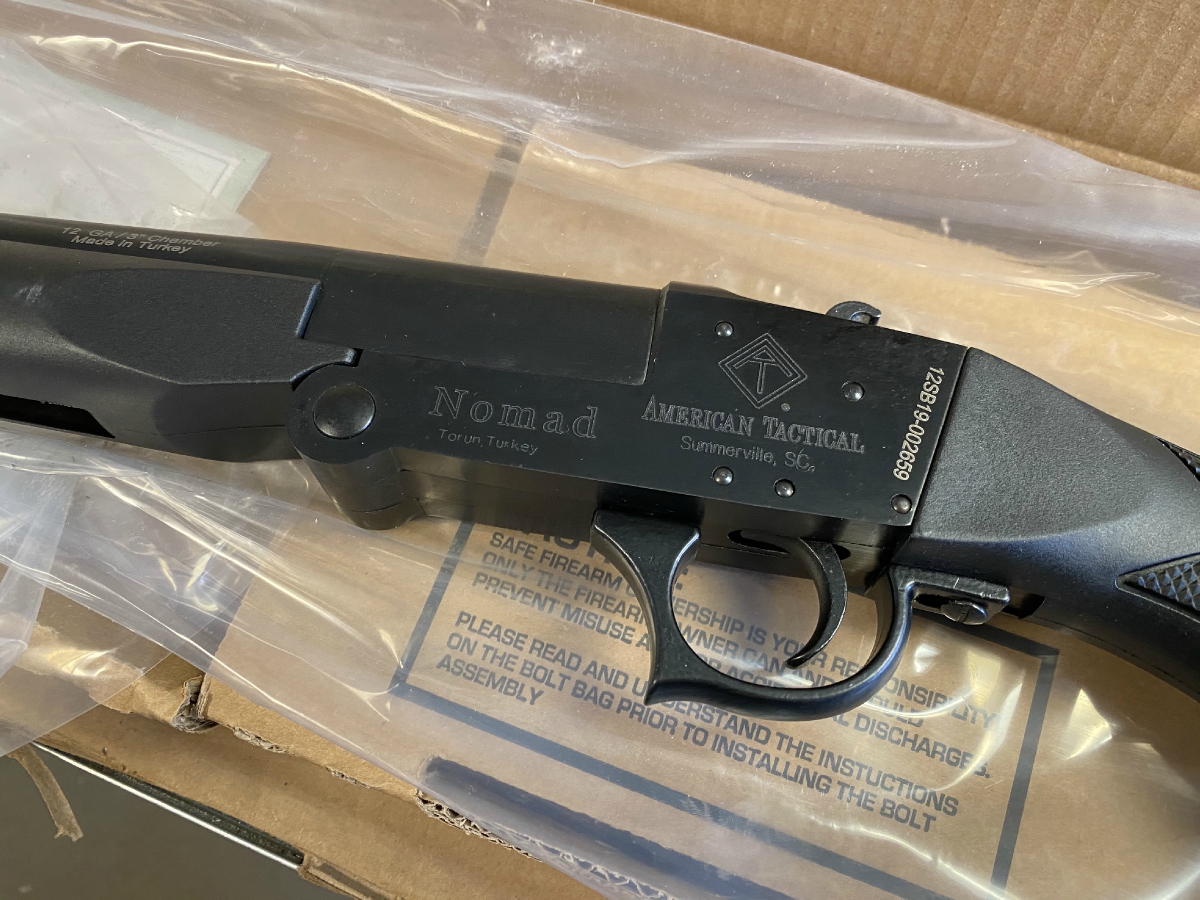 ATI MODEL NOMAD SGS 12GA 18.5 INCH BARREL SINGLE SHOT SHOTGUN NEW