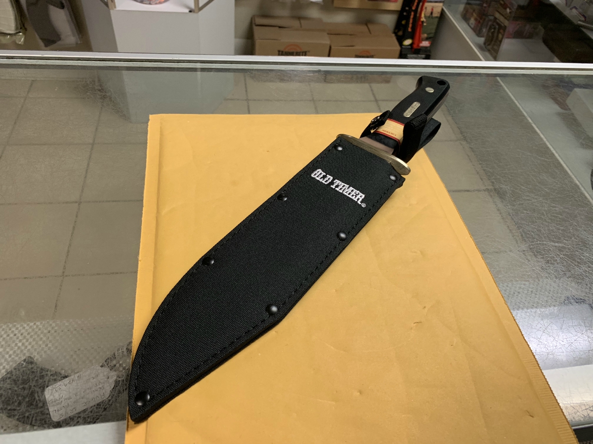 Schrade Old Timer Bowie Knife With Sheath Factory New For Sale at