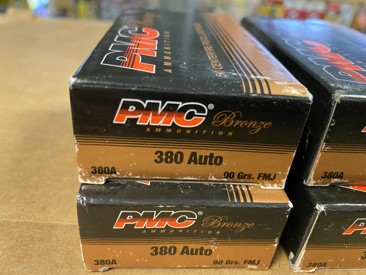 200 Rounds Pmc 380 Auto 90 Grain Full Metal Jacket New In Boxes .380 ...