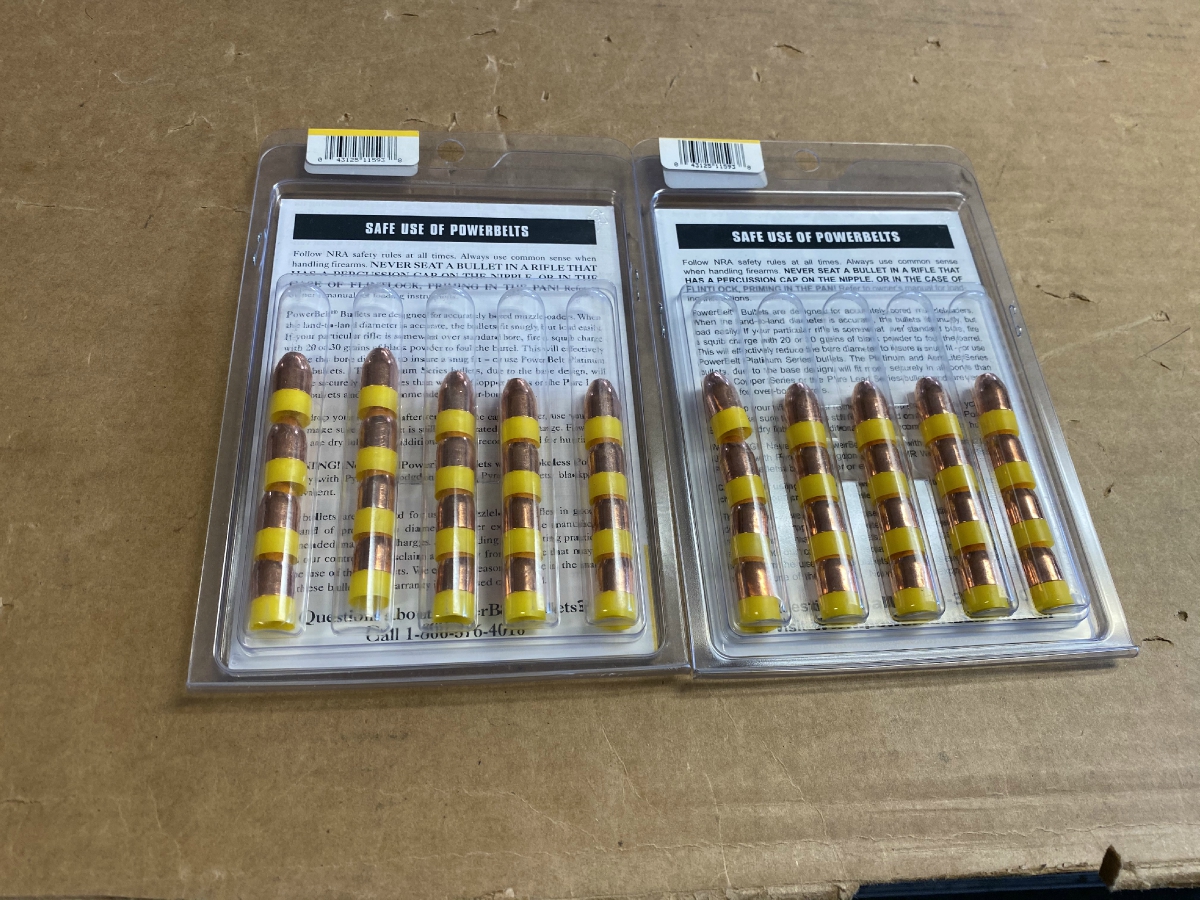 40 Rounds Cva Powerbelt .45 Black Powder Hollow Point 225gr New .45 Acp ...