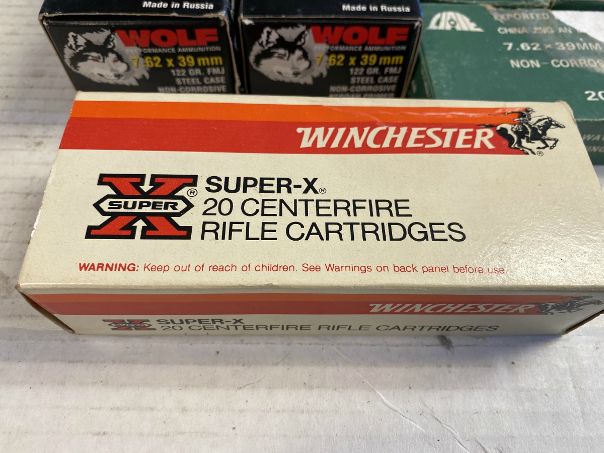 197 rounds 7 62x39 ak47 sks ammunition wolf winchester and chinese ammo