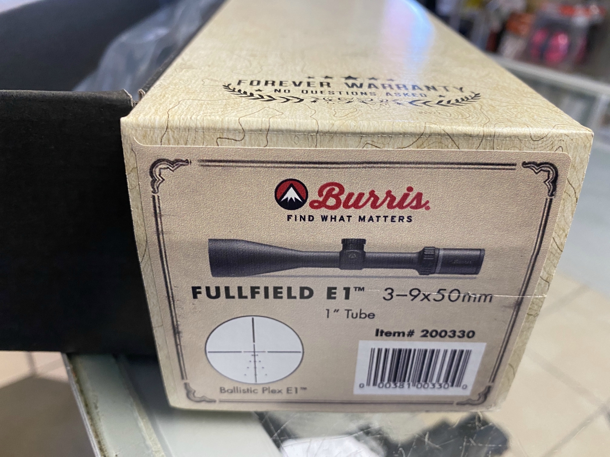 Burris Fullfield E1 Rifle Scope 39x 50mm Ballistic Plex E1 Reticle