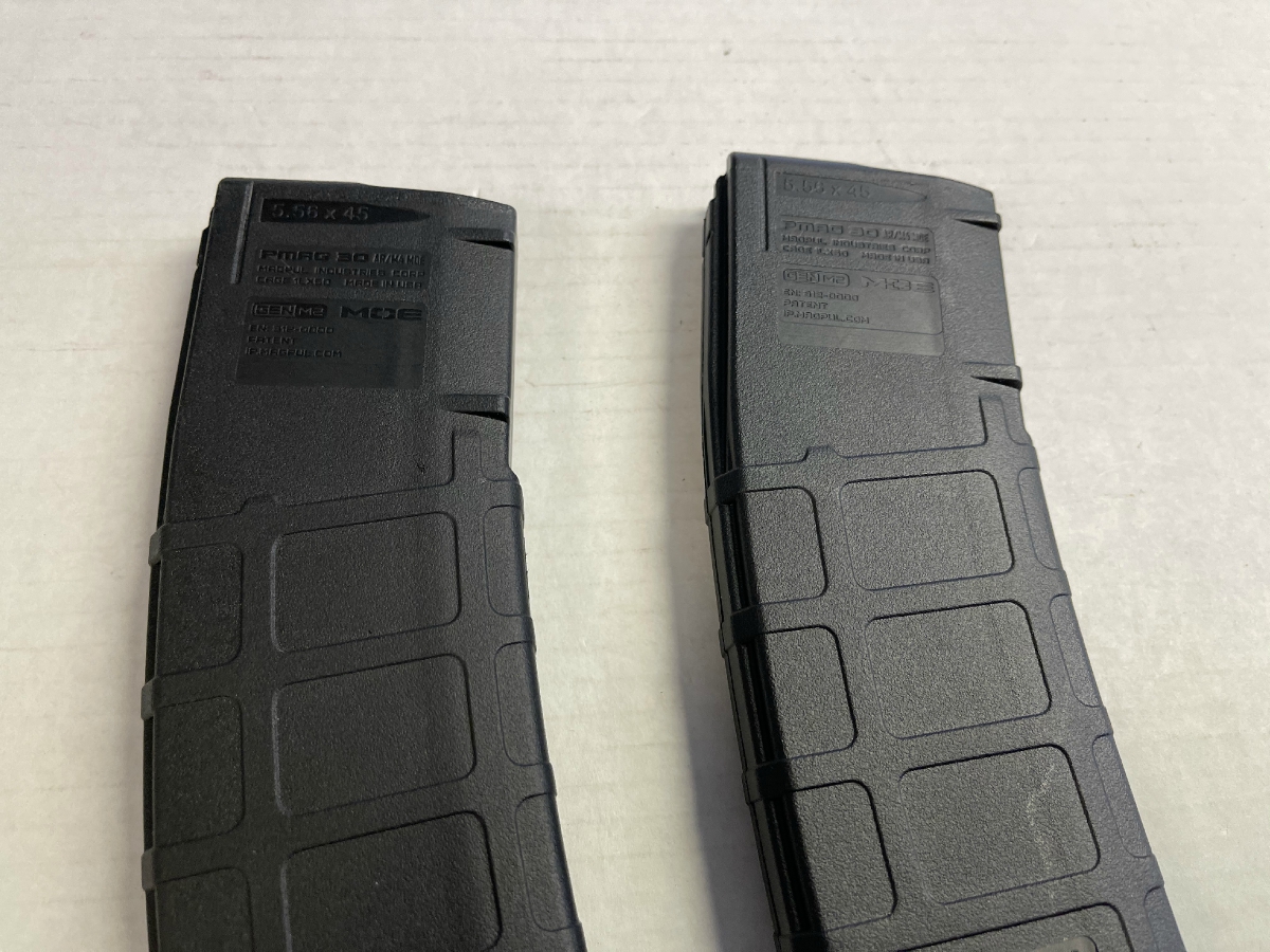 Two Pmag 30 Round 5.56mm Magazines Fully Loaded With 60 Rounds Green