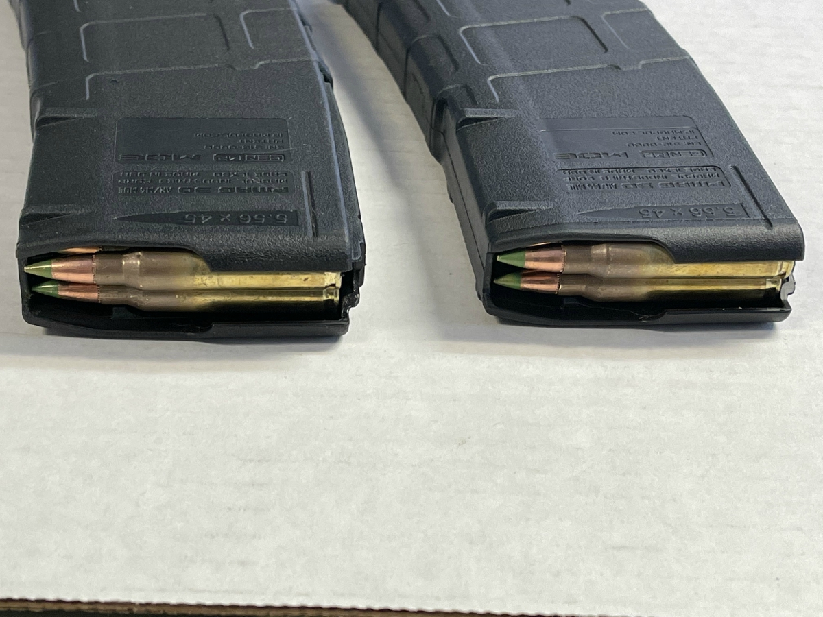 Two Pmag 30 Round 5.56mm Magazines Fully Loaded With 60 Rounds Green