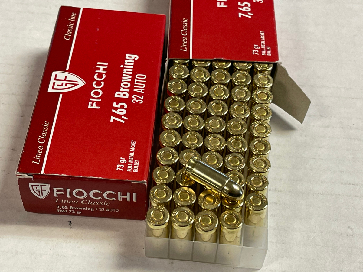 100 Rounds Fiocchi 32 Acp Fmj 73 Grain New In Boxes .32 Auto (7.65 ...