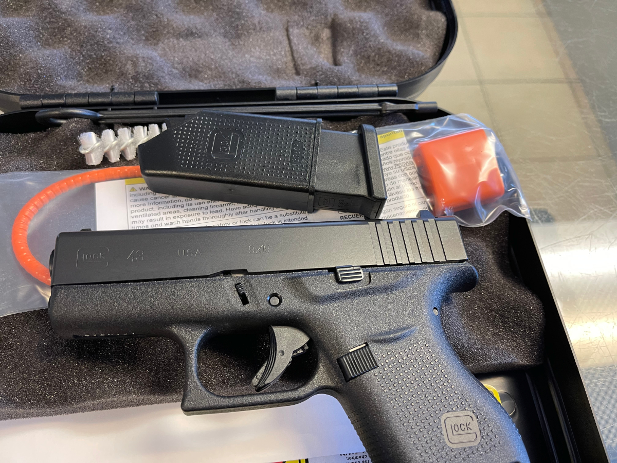 Pictures: Glock G43 Sub-Compact 3.41 Inch Barre 6+1 Black Steel Texture ...