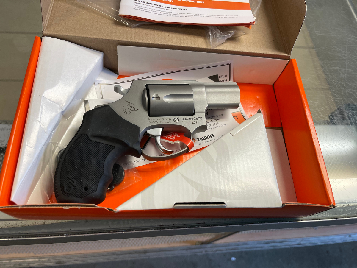 Taurus MODEL 605 Standard 357 Mag 5rd 2 Inch Barrel Matte Stainless Steel Black Rubber Grip NEW .357 Magnum - Picture 4